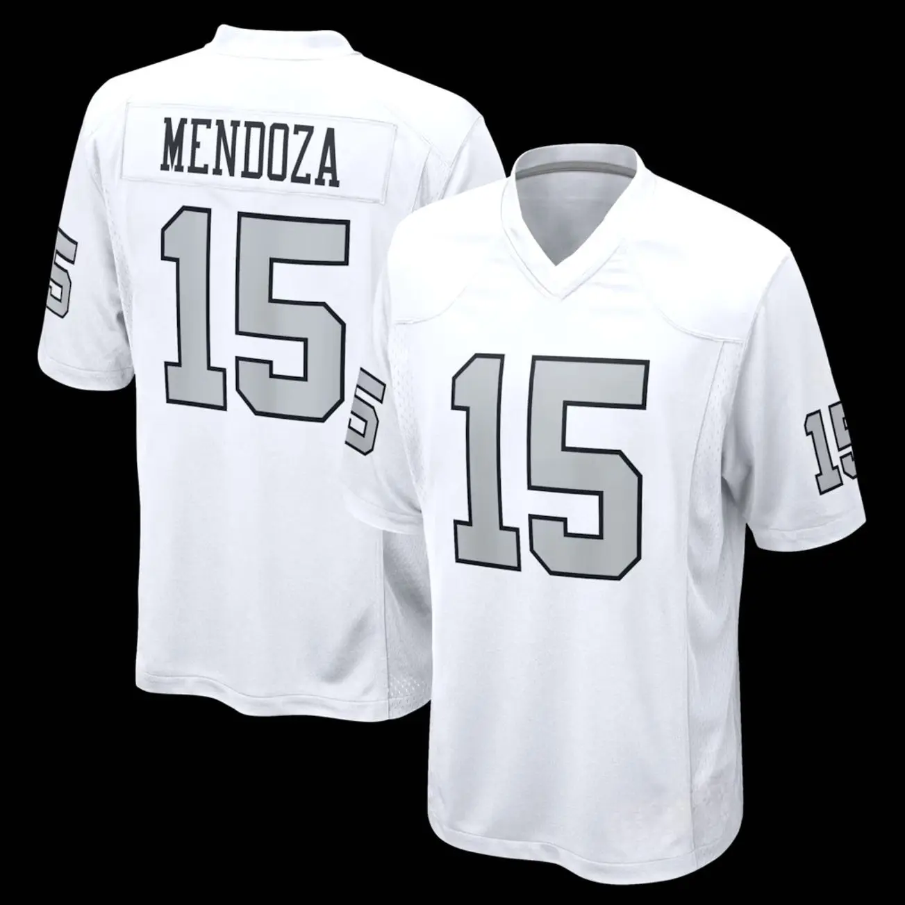 Unisex Football inspired by Mendoza Las Vegas Fashion Alternate Game Player Jersey - White