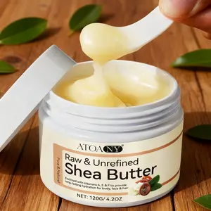Atoany Shea Butter Moisturizing Cream 120g, Rich in Natural Vitamins, Deep Hydration, Suitable for Dry Skin, Winter Essential Skincare
