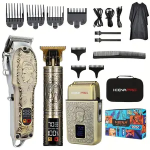 Professional Hair Clipper Set, USB Rechargeable Hair Trimmer & Shaver & Accessories, Hair Trimmer for Men, Barber, Stylist, Barbershop, Salon