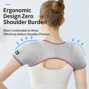 Double Shoulder Support Brace for Both Shoulders – Graphene Fibre Heat-Conducting, Breathable & Adjustable, Elastic Shoulder Pad Wrap , Warmth and Shoulder Protection,  Unisex Wrap, for Air Conditioning Room,reading book, watching TV, Outing