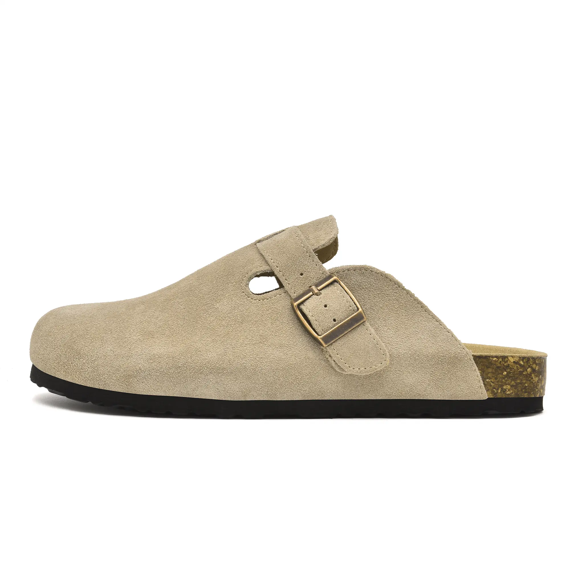 Meik Mangni Minimalist Women's & Men's Soft Leather Mules - Breathable, Soft-Soled, Open-Toe, Lightweight Cushioned Clogs with Cork Footbed, Non-Slip Comfort Shoes