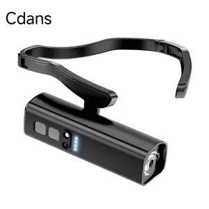 Cdans--Motion Sensor Activated Ear Worn LED Headlamp Lightweight Adjustable Wearable High Lumen Multifunctional Hands Free Flashlight For Work Camping Running Hiking Outdoor Night Activities