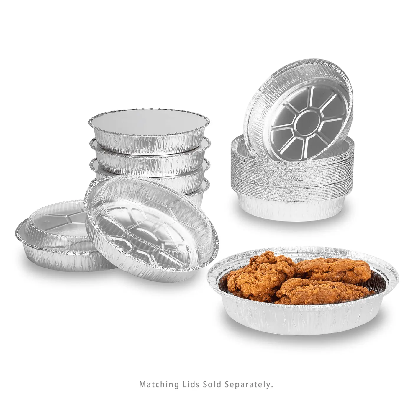 [500 ct] 9" Round Aluminum Pans