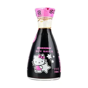 Kikkoman Soy Sauce 148ml - Hello Kitty Limited Edition Anime Collaboration - Premium Japanese Seasoning for Sushi, Stir-fry, Marinades