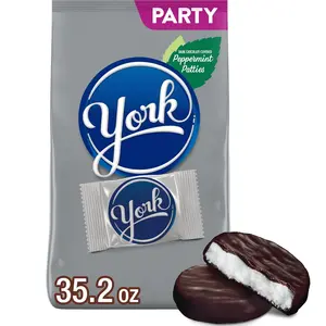 YORK Dark Chocolate Peppermint Patties, Halloween Candy Party Pack, 35.2 oz Snack Bonbon