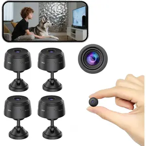 Mini Camera Small Hidden Camera -1080P HD Wireless WiFi Motion Detection Surveillance Cameras with Night Vision for Home Security Baby/Pet/Office/Car Monitor, 4 Pack