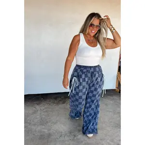 GO WITH THE FLOW CHECKER PANTS