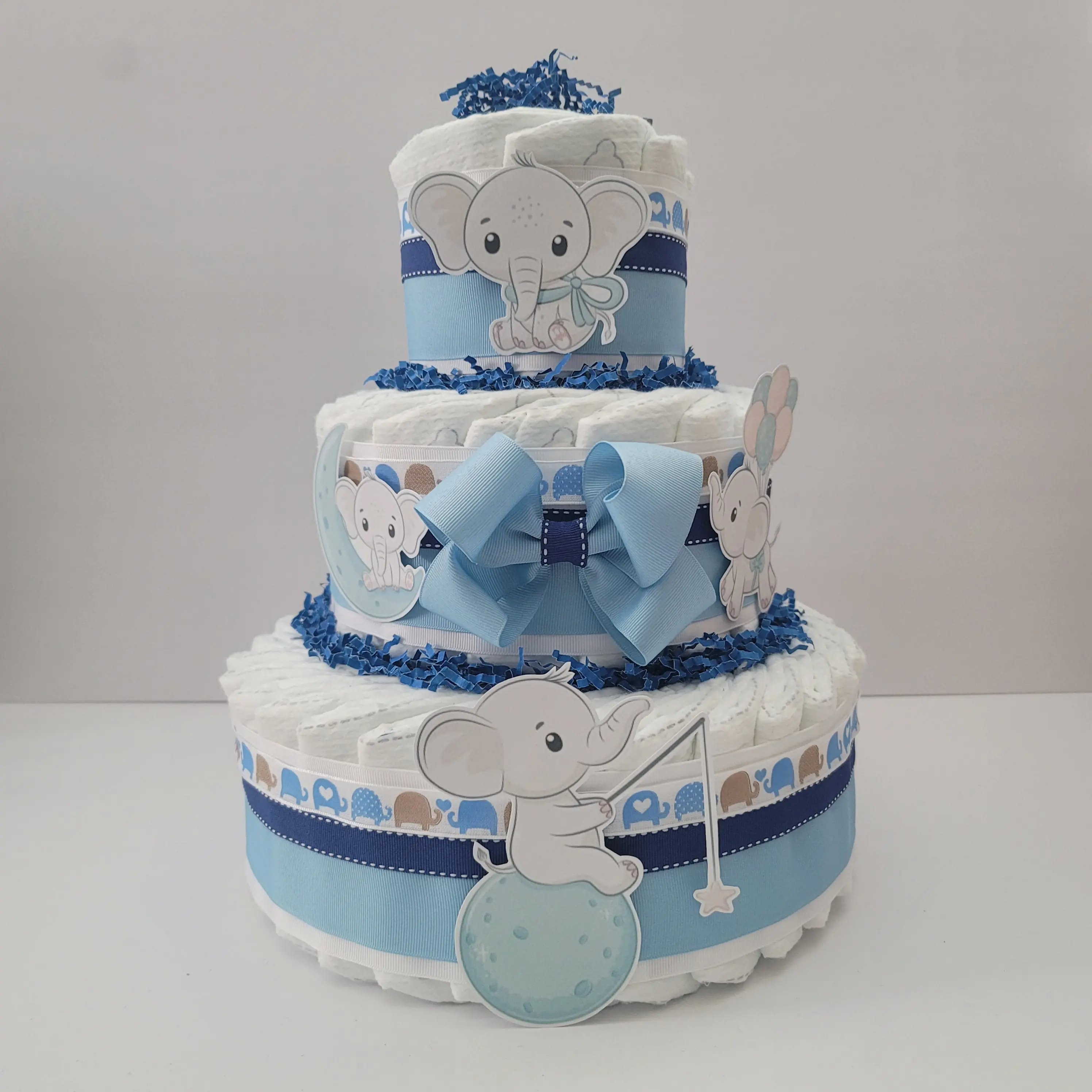 Little Elephant Diaper Cake Decor for Boys Gift
