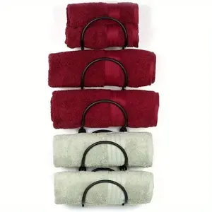 Space-Saving Towel Rack Organizer, Easy Installation Wall-Mounted Storage Solution, Multi-Functional Portable Bathroom Decorative Towel Holder