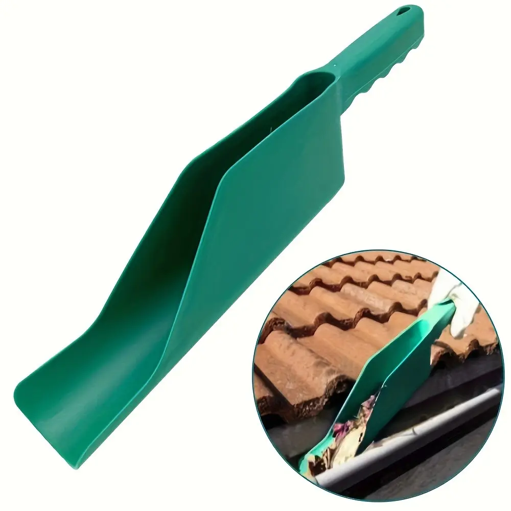 1 piece Large Garden Cleanup Shovel, Durable Plastic, Ideal for Roof Gutter and Downspout, Removes Leaves, Debris, Snow, Essential Gardening Tool, Shingle Shovel