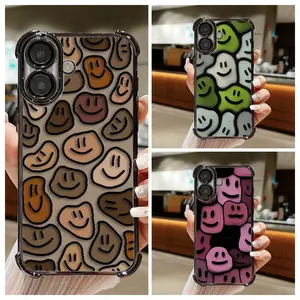 Retro Smiley Face Aesthetic Phone Case | Cute Y2K Vibes Protective Cover Phone Case For iPhone 17 16 15 14 13 12 11 PRO PLUS MAX Phone Case #YGSJDBQ5
