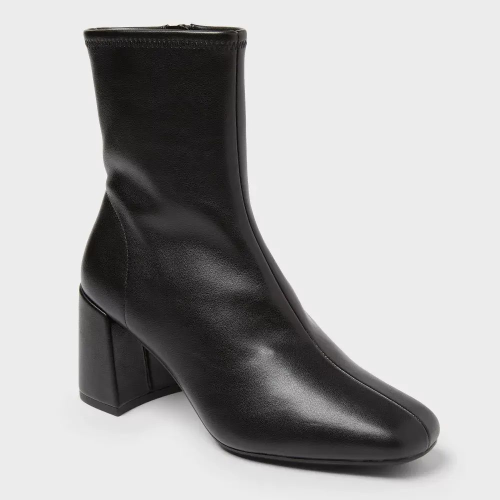 Women’s Pippa High Shaft Heeled Boots - A New Day, Black Boot, Footwear Boot