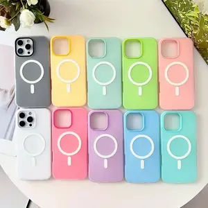 Magsafe Magnetic Colorful Case Cover For iPhone 17 / 16 / 15 / 14 / 13 / Plus / Pro / Pro Max / Shockproof Phonecase Casing