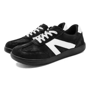 Barefoot for Women Wide Minimalist Sneakers Classic Low Top Wide Toe Box Loose Sole Casual Walking Pigsy Leather Upper Non Slip Rubber Soles