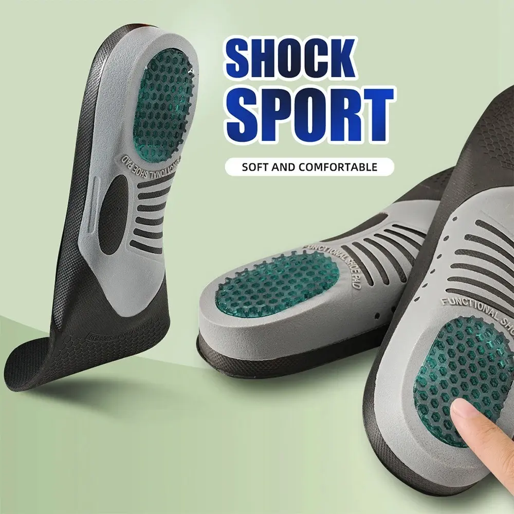 Comfortable Breathable Molded Heavyweight Arch Support High Arch Insoles, Unisex Athletic Shoe Pads, Sports Shock Absorption, Cushioned Eva Insoles, Shock Absorbing Insoles