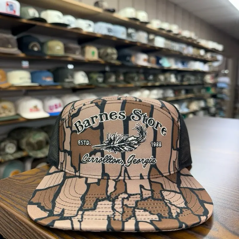 Mallard Feather 7 Panel Hat - Timber Camo