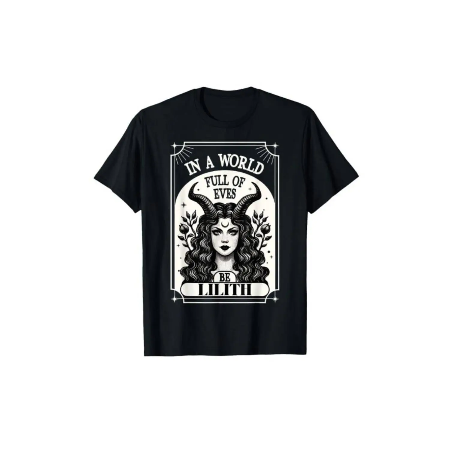 Men's Shortsleeve Round Neck Casual Graphic T-Shirt - "Be A Lilith" Print Top