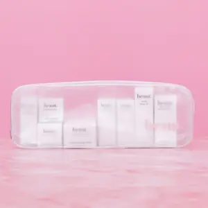 beaut. Minis by Beaut. Mini Skincare Set with Refining Jelly Cleanser, H2O Boost Hyaluronic Acid Serum, Shine Vitamin C Serum, Golden Hour Collagen Serum, Collagen Drench Moisturizer, Watermelon Drench, Body Scrub, and Vanilla Body Oil