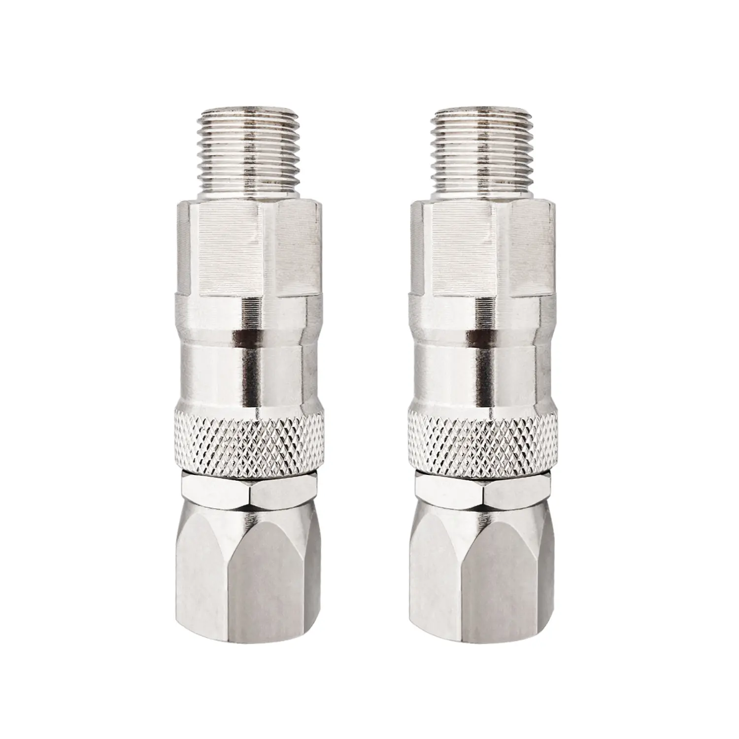 2 pieces of 1/4 inch airless spray paint machine with 360 degree rotary joint, airless high-pressure spray gun  steel rotary joint spray gun and hose rotary joint