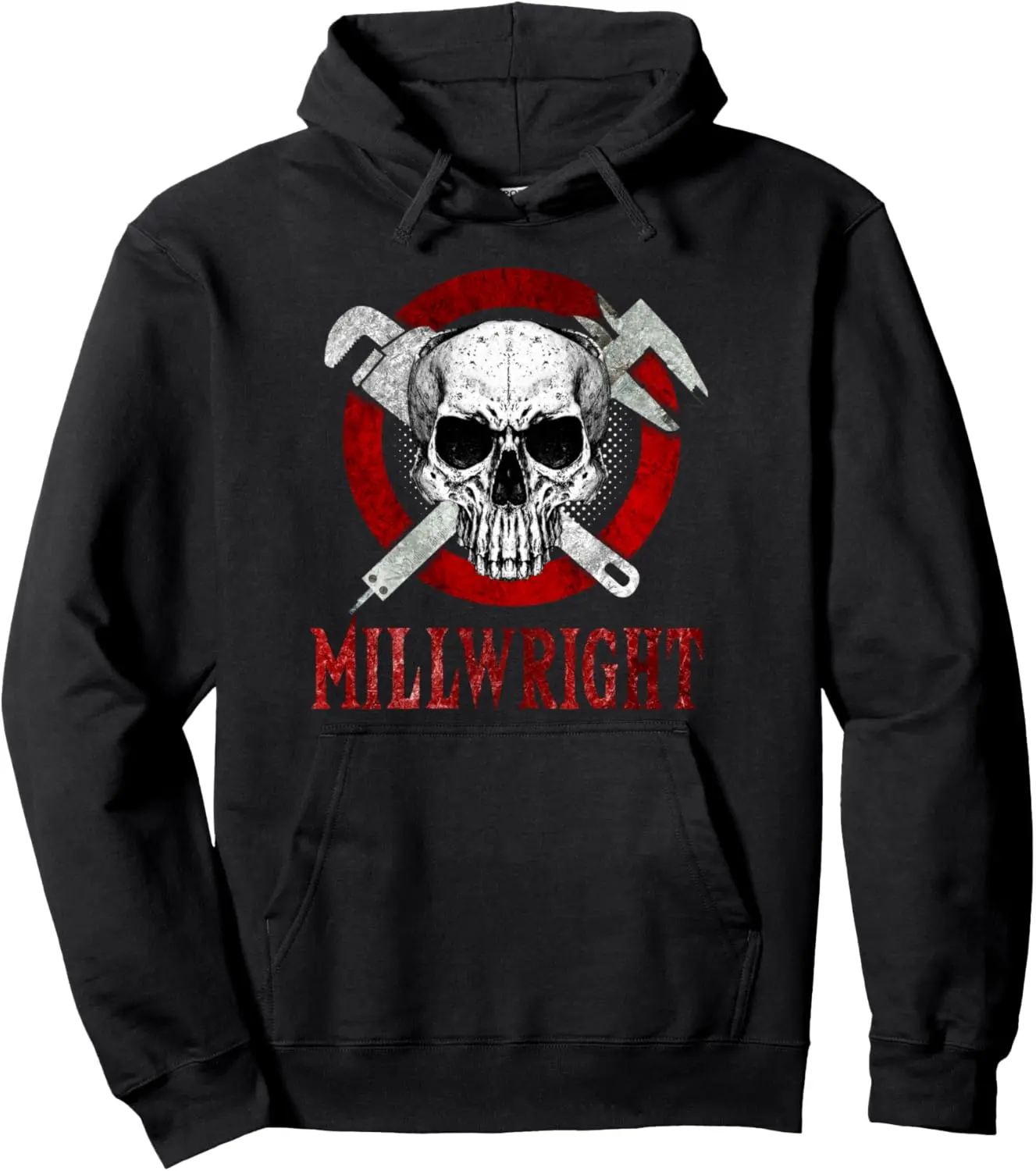 Millwright Tools And Skull Pullover Hoodie