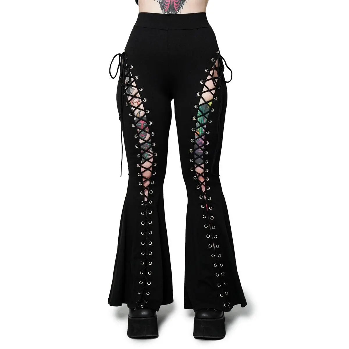 Alice Lace Up Flare Pants