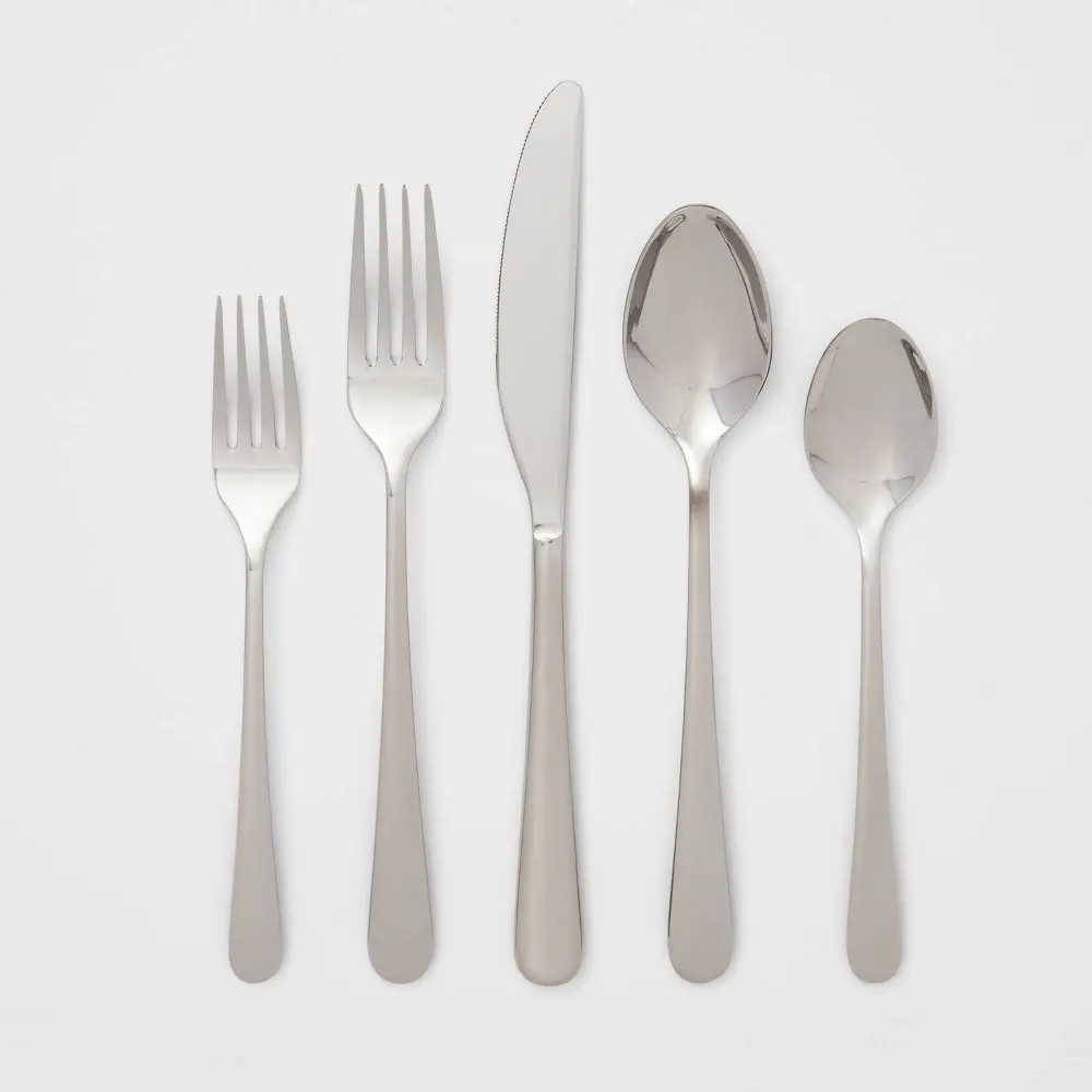20pc Harrington Flatware Set Silver - Threshold 20pc Harrington Flatware Set Silver - Threshold