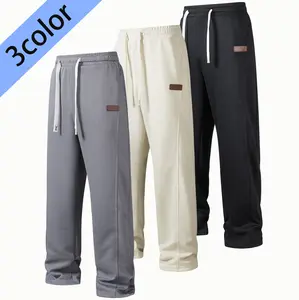 2026 New Casual Straight-Leg Trousers in Grey Beige & Black Stylish Versatile for Everyday Wear  Option Menswear Pants Man Plain Tractor