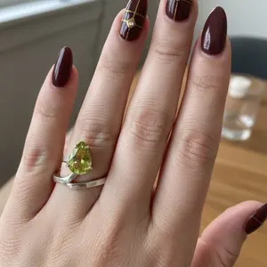 Natural Peridot Ring in 925 Sterling Silver | Dainty Everyday Gemstone Ring - Limited Heritage Edition.  For Abundance & Renewal
