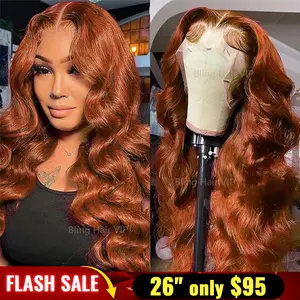 Bling Hair 28 30 32 In Ginger Orange Body Wave Wig Human Hair 180 Density 33# Lace Front Wigs Human Hair for Women 13x6 13x4 Transparent Lace Frontal Wigs Human Hair #TikTokShopHolidayHaul
