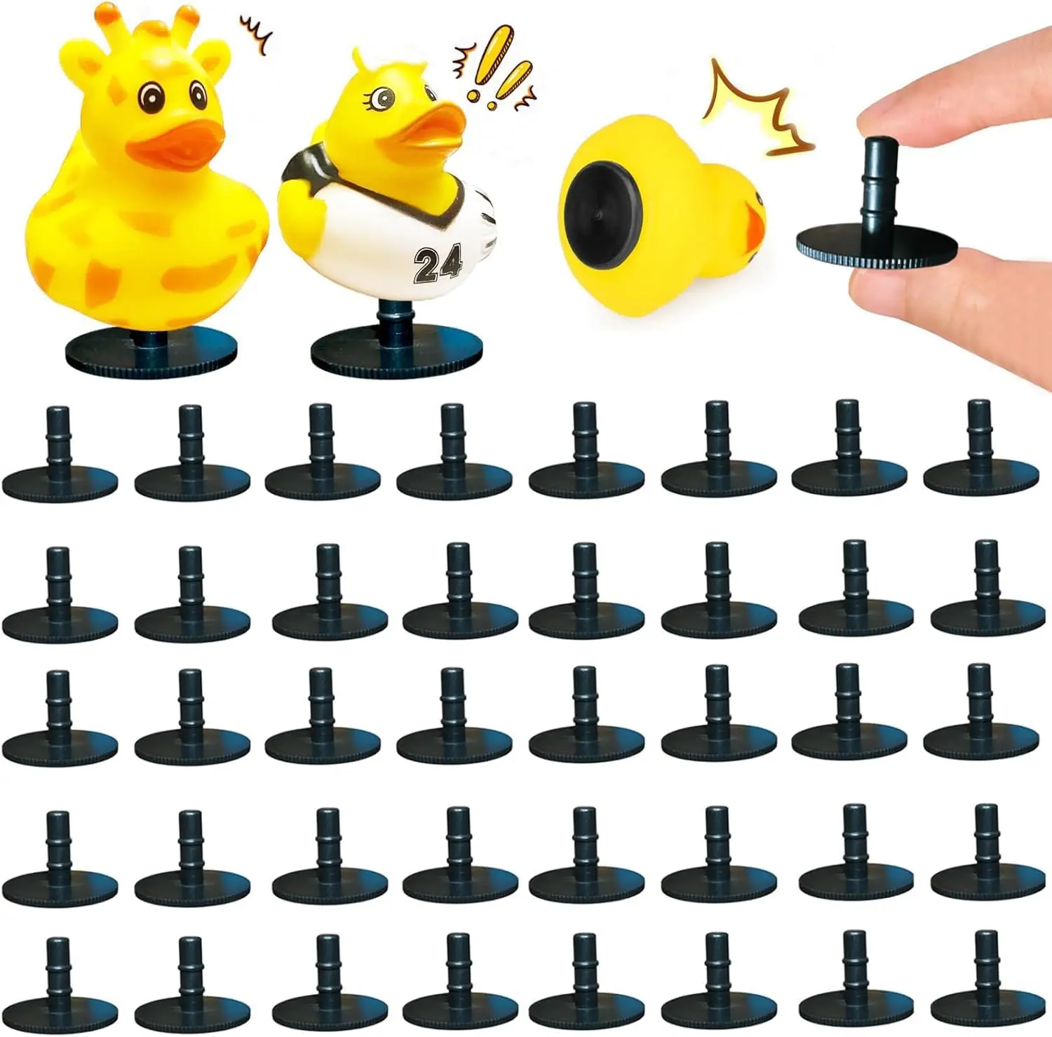Duck Holder for  Dash, Rubber Duck Mounts Duck Plugs for a Fun and Funky  Dashboard Display  for  Lover Double-Sided Stickers Included (20)