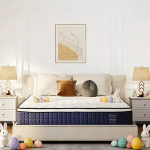 Queen Size Hybrid Mattress in a Box - 8/10/12/14 in Superior Firm EuroTop, Gel Memory Foam & Innerspring for Motion Isolation, Edge Support, 365-Night Trial (Fits King Size Too)