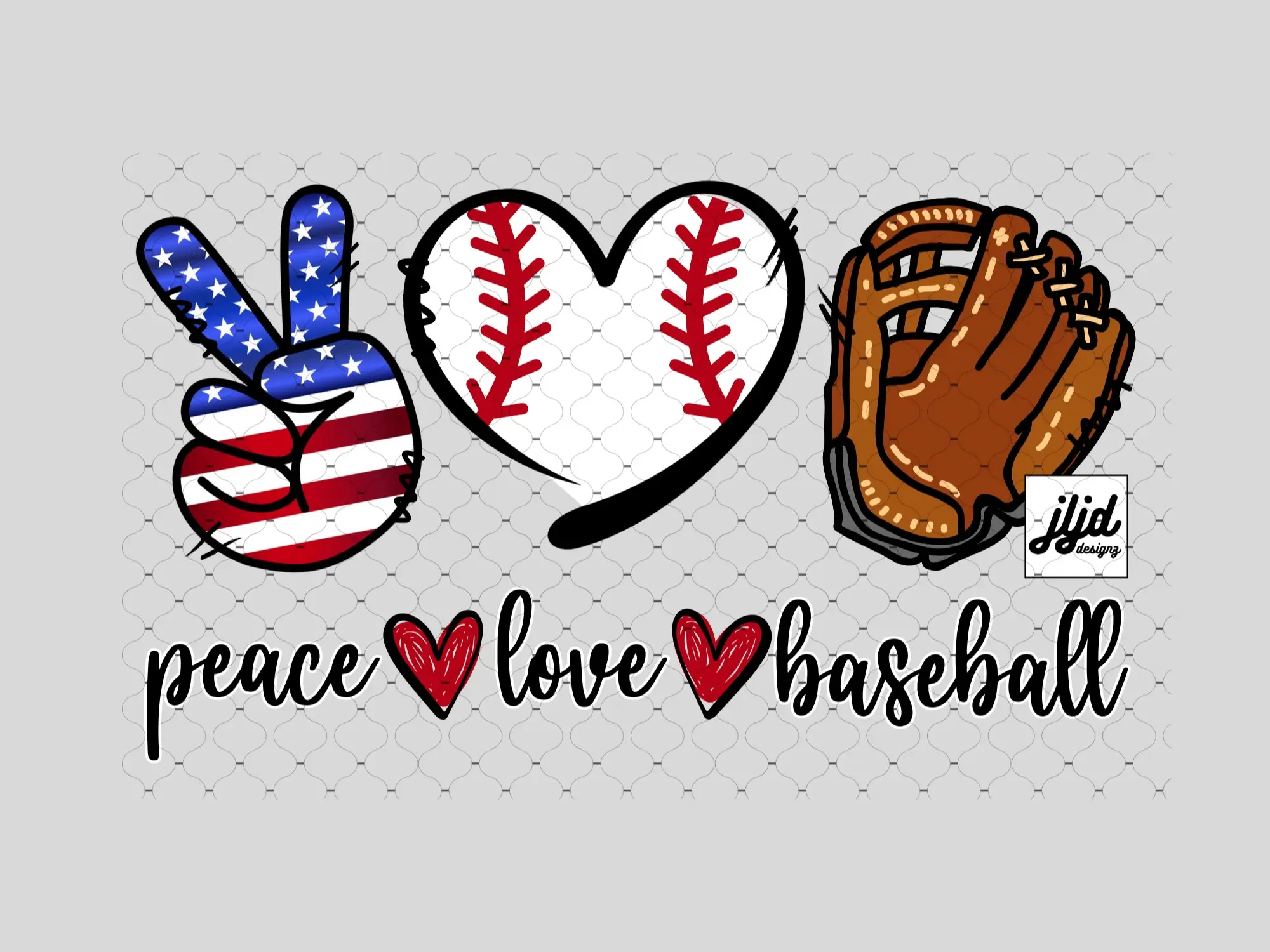 Peace Love Baseball DTF OR SUBLIMATION READY TO PRESS TRANSFER PRINT DIY IRON ON PRESS GRAPHIC Mom heart kid child sports Direct to Transfer Mom Life