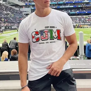Funny CUM 2026 Canada USA Mexico Flag T-Shirt Humorous Troll Graphic Tee Vintage Retro Style - Sassy International Sports Fan Shirt for Men Women Football Lover - Proud Meme Apparel Gift Sweatshirt Hoodie