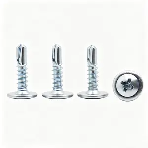 200PCS Carbon Steel Self-Drilling Tek Screws, Heavy Duty Truss Head Sheet Metal Screws Kit, No Drill Fast Installation for Metal Work & DIY Projects