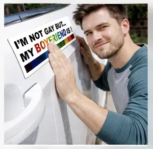 Rainbow Magnetic Car Stickers 10-Pack Colorful Bumper Decals for Car Truck Window Luggage & Refrigerator Won't Come Loose at High Speed Durable Reusable Fun Designs