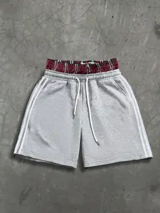 Men's Casual Summer Shorts with Unique Plaid Drawstring Waist, Loose Fit Sport Shorts with Pockets for Gym and Casual Outings, Casual Athletic Shorts