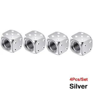 4PCS Aluminum alloy dice sieve dice valve cap color valve cap universal valve cap tire cap Tyre Caps