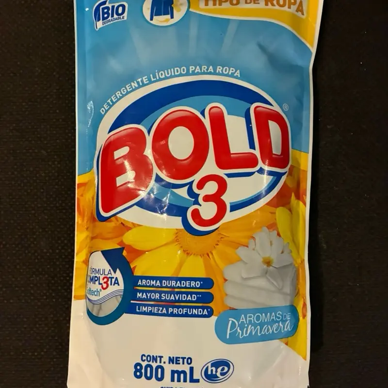 Bold3 liquid laundry detergent 800ml