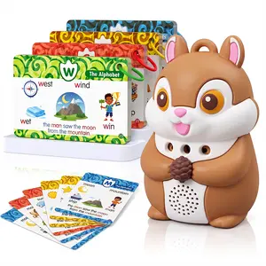 #Summervibes ATEYA Talking Flash Cards Montessori Educational Toys for Toddlers, 55 Double-Sided Cards with 900+ Words, 200 Sentences & 14 Songs, Phonics & Sight Words Learning Games, Perfect 1st Birthday Gift for Kids