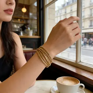 Multilayer Chain Bracelet Set for Women, Stackable Wrist Jewelry for Daily Looks