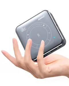 QIAOLET DLP Mini Portable Projector with 5G WIFI and Bluetooth, Android 9.0, Touch Control, Rechargeable for Outdoor Use, Supports 3D Video, Compatible with Iphone, Smartphone, TV Stick, HDMI, USB Mobile Charging Audio, Rechargeable
