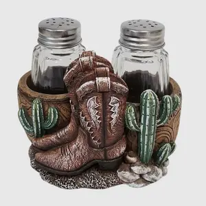 Cactus cowboy salt and pepper shaker