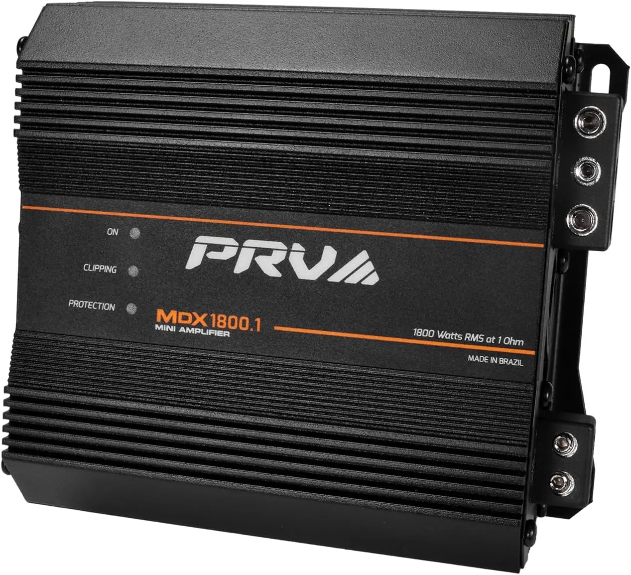 PRV MDX1800.1 1 Ohm Mini 1 Channel 1800 Watts Amp Compact Car Audio Amplifier