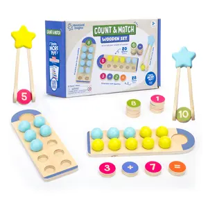 Educational Insights Count & Match Wooden Set - Preschool Learning Toys