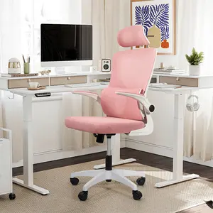 Ergonomic High-Back Mesh Reclining Office Chair with Adjustable Headrest and Flip-Up Armrests