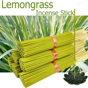 Lemongrass Scented Incense Stick, 22cm Long, Fresh Lemongrass Aroma, Burn Time About 35 Minutes, Ideal for Yoga Meditation Reading