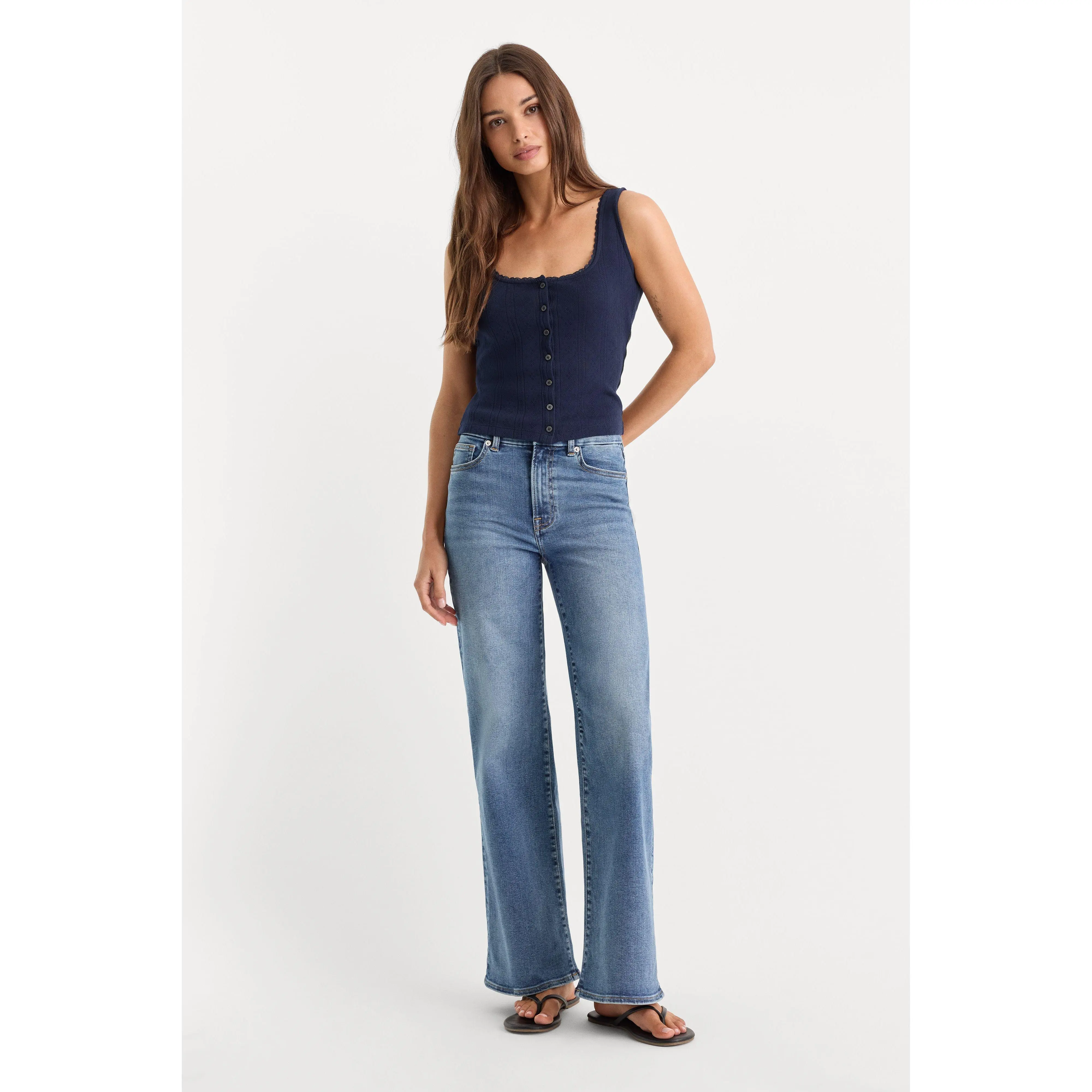 ALWAYS FITS SLIM PALAZZO JEANS | TAWNY