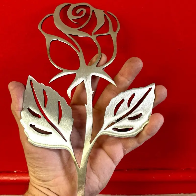 Steel Rose Garden Stake made to last years after year, can be painted any color one may choose.