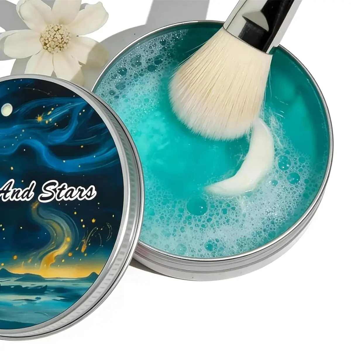 2-in-1 Cosmetic Tools Cleaner Set - Makeup Brush & Sponge Cleaner with Built-in Silicone Pad, Solid Balm for Gentle Care, Fast Makeup Brush Cleaning, Travel-Friendly, Cleansing, Fast Cleaning, Makeup Brush Cleaners