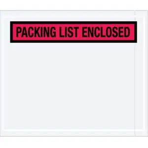 212 MAIN Red Poly Panel Face Envelopes with Enclosed Packing List, 6x7 in, 2 Mil, Stationery Office Supplies for Computers & Office Equipment